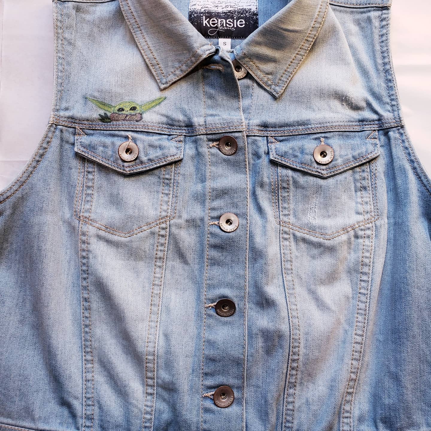 Denim sales vest baby